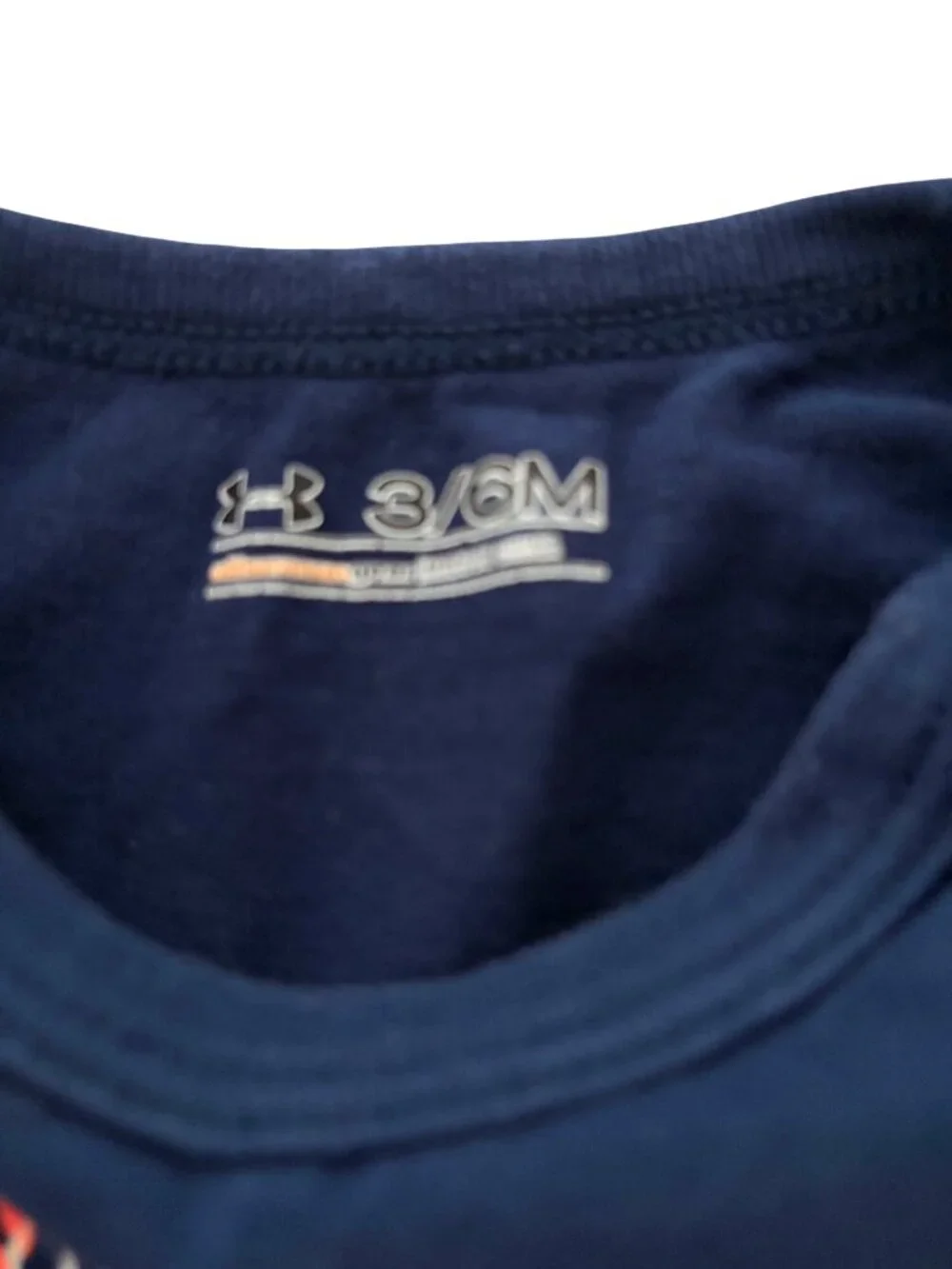 Under armour Boys Infant Baby Size 3 6 Months Navy Blue Long Sleeve 1 piece body